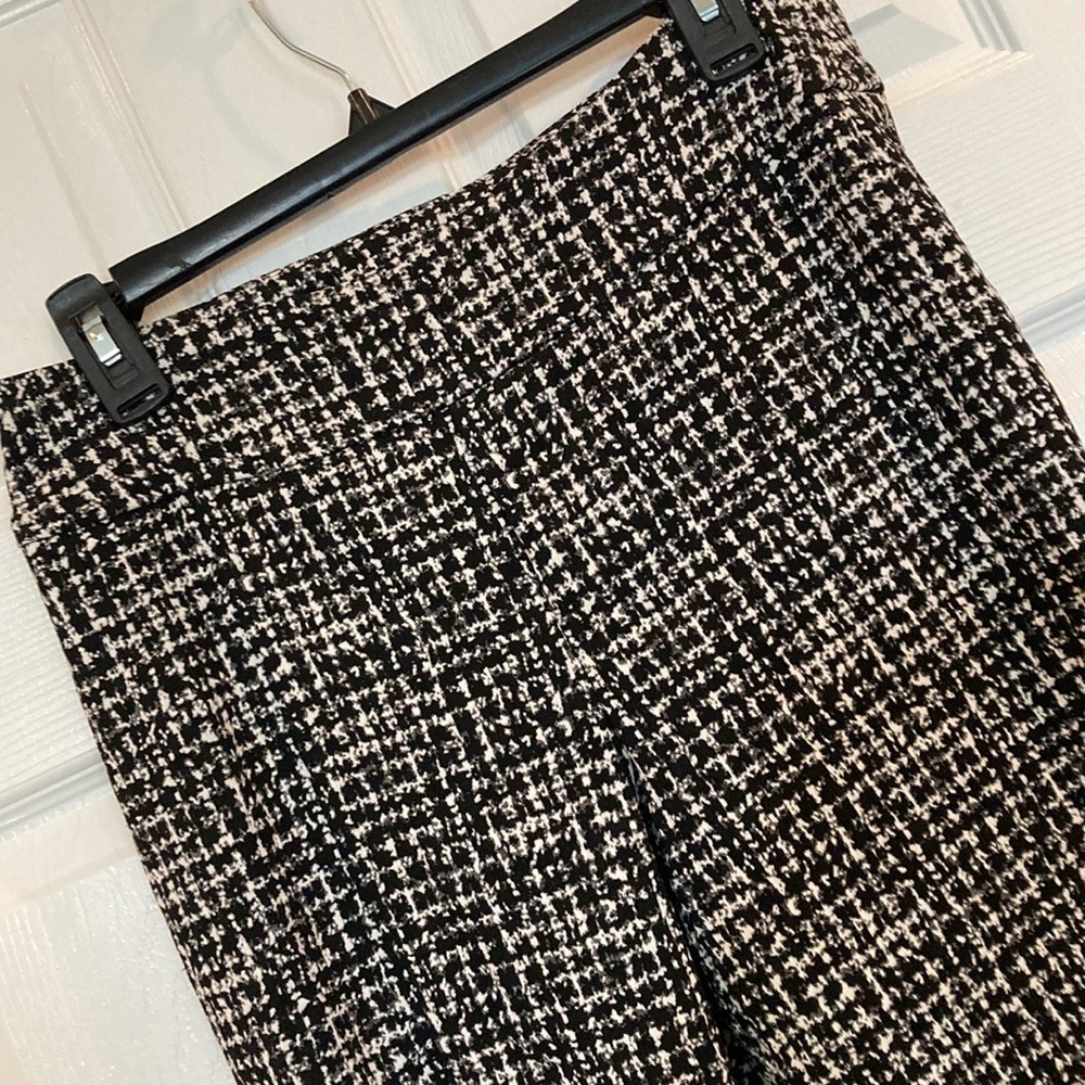 Up! Houndstooth Print Pants with ankle vent faux Pearl and Fringe Details Sz 12 - Picture 4 of 12